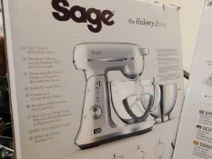 1 BOXED SAGE THE BAKERY BOSS STAND MIXER IN BRUSHED ALUMINIUM BEM825BAL RRP Ã‚Â£349