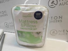 1 BAGGED SNUGGLEDOWN ANTI ALLERGY QUILTED MATTRESS & PILLOW PROTECTOR SET KING RRP Â£39