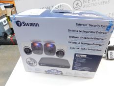 1 BOXED SWANN 4 CHANNEL 1080P 1TB DVR RECORDER WITH 2 X ENFORCER BULLET AND 2 X ENFORCER DOME