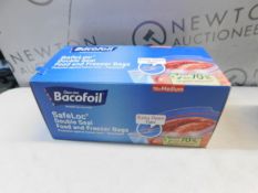 1 BOX OF BACOFOIL SAFELOC DOUBLE SEAL FOOD AND FREEZER BAGS RRP Â£24.99