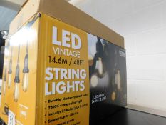 1 BOXED FEIT 48FT (14.6M) HEAVY DUTY VINTAGE LED WATERPROOF STRING LIGHTS RRP Â£89