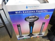 1 BOXED SINGING MACHINE WIFI KARAOKE PEDESTAL RRP Â£299.99