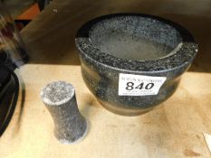 1 NATURAL STONE MORTAR AND PESTLE RRP Â£44.99