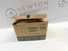 1 BOXED L-PRO DISPOSABLE WOODEN CUTLERY SET RRP Â£12.99