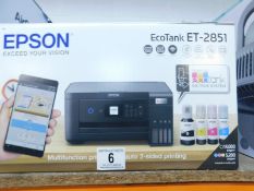 1 BOXED EPSON ECOTANK ET-2851 A4 COLOUR MULTIFUNCTION INKJET PRINTER RRP Â£299