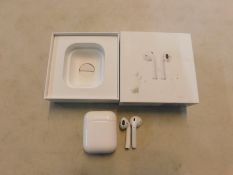 1 BOXED APPLE AIRPODS WITH CHARGING CASE MODEL MV7N2ZM/A RRP Â£139.99 (POWER ON WORKING)