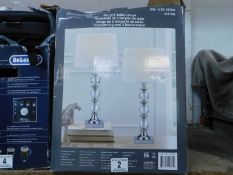 1 BOXED PAIR OF BRIDGEPORT DESIGNS CRYSTAL TABLE LAMPS RRP Â£119.99