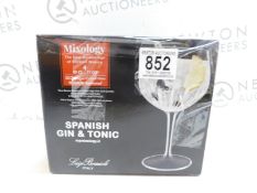 1 BOXED LUIGI BORMIOLI MIXOLOGY SPANISH GIN 800ML GLASSES RRP Â£29.99