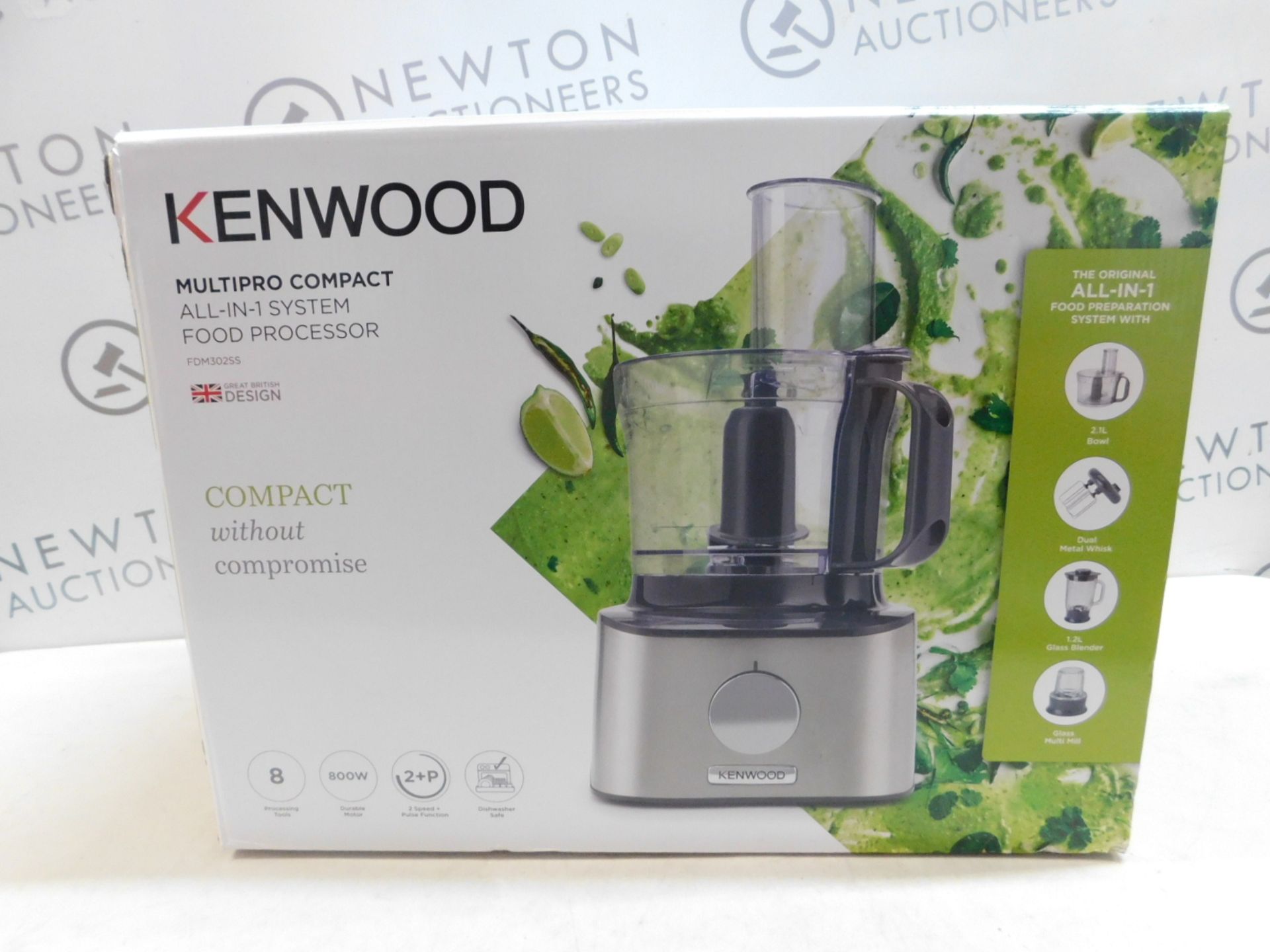 1 BOXED KENWOOD FDM302SS 800W 2.1L MULTI-PRO COMPACT FOOD PROCESSOR WITH ACCESSORIES RRP Â£129.99