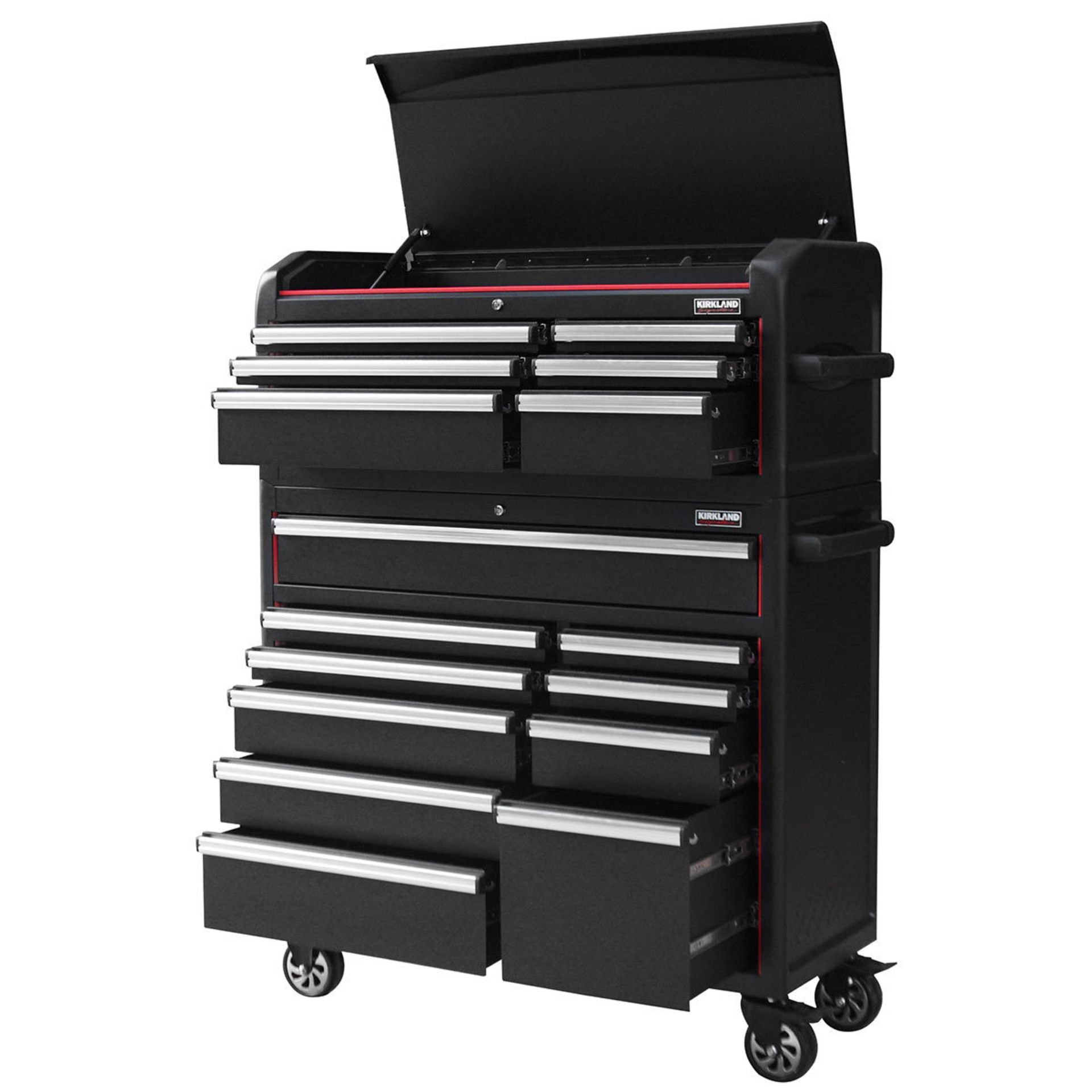 1 BOXED KIRKLAND SIGNATURE 42" (106CM) REDLINE 16-DRAWER GARAGE TOOL CHEST RRP Â£899 (PICTURES FOR