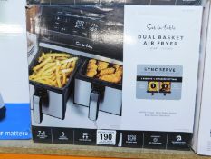 1 BOXED SUR LA TABLE DUAL BASKET AIR FRYER, 7.6L RRP Â£129