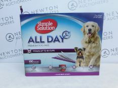 1 BOXED SIMPLE SOLUTION ALL DAY PREMIUM DOG PADS, 100 PACK (APPROX) RRP Â£39.99