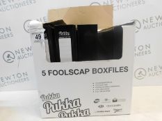 1 BOXED SET OF 3 PUKKA FOOLSCAP BOXFILES RRP Â£29