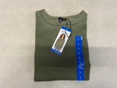 1 BRAND NEW BUFFALO DAVID BITTON WOMEN'S CREW NECK SWEATSHIRT OLIVE GREEN SIZE L RRP Â£24.99