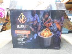 1 BOXED HOTSHOT 22" WOOD BURNING FIRE PIT & GRILL RRP Â£299