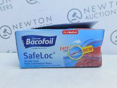 1 BOX OF BACOFOIL SAFELOC DOUBLE SEAL FOOD AND FREEZER BAGS RRP Â£24.99