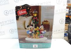 1 BOXED DISNEY 15.5 INCHES (39.4CM) CHRISTMAS CAROLER TABLE TOP ORNAMENT WITH LIGHTS & SOUNDS RRP