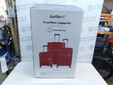1 BOXED ANTLER 3 PIECE FABRIC LUGGAGE SET RRP Â£399