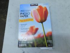 1 BOXED KIRKLAND GLOSSY INKJET PROFESSIONAL PHOTO PAPER A4 150 SHEETS RRP Â£34.99