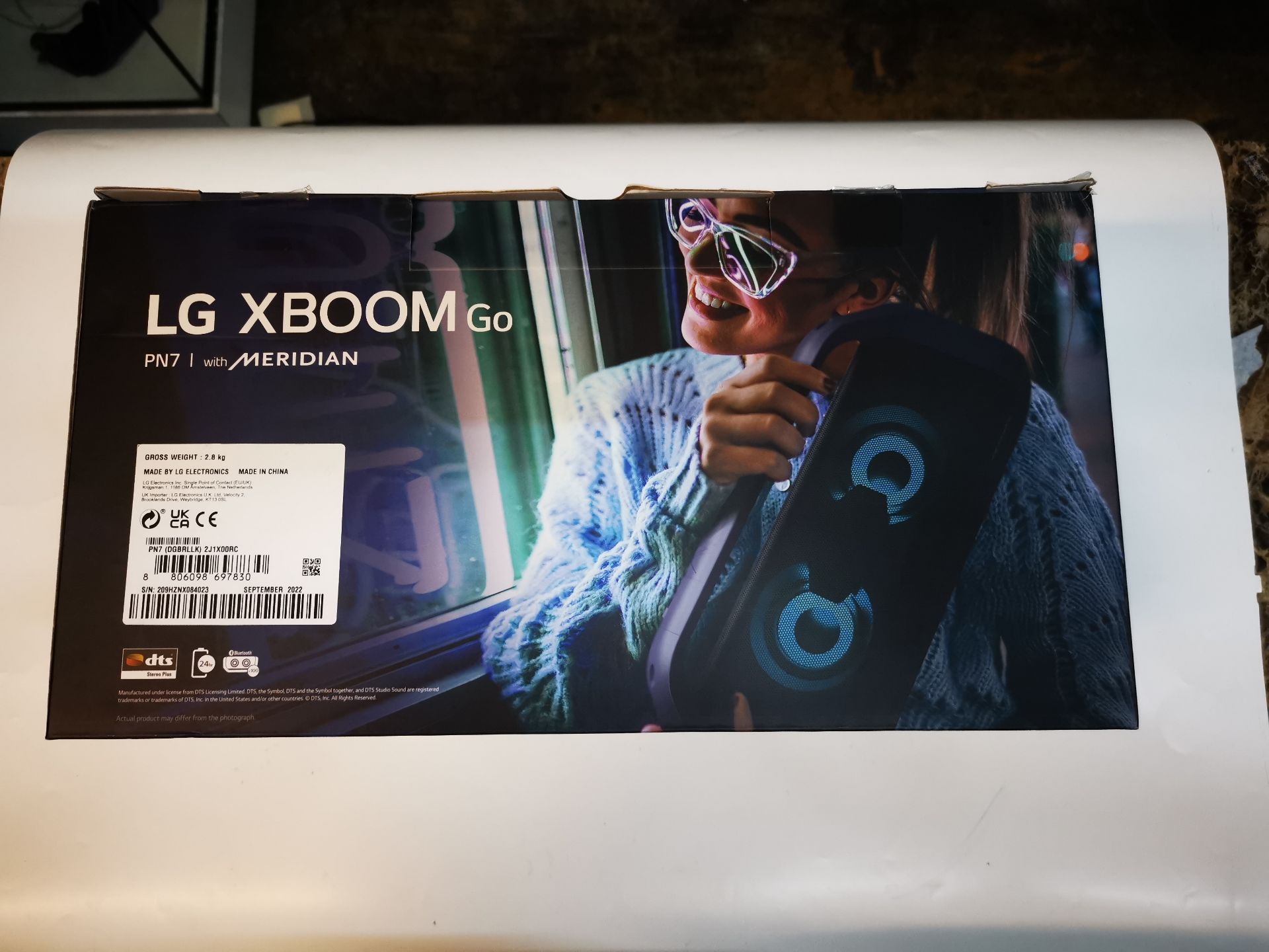 1 BOXED LG XBOOM GO PN7 BLUETOOTH SPEAKER WITH MERIDIAN TECHNOLOGY RRP Â£99.99
