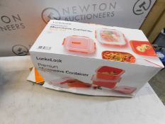 1 NEW BOXED LOCKNLOCK PREMIUM MICROWAVE CONTAINERS 4 PIECE SET RRP Â£34.99 (BOX DAMAGED)