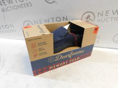 1 BRAND NEW BOXED PAIR OF DEARFOAMS MENS SIZE M MEMORY FOAM SLIPPERS RRP Â£34.99