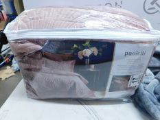 1 PACKED PAOLETTI QUILTED VELVET DUVET COVER SET RRP Â£69