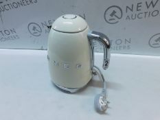 1 SMEG CREAM CORDLESS ELECTRIC KETTLE 1.7 LITRE CAPACITY. LIMESCALE FILTER. 3000W FAST BOILING RRP