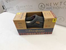 1 BRAND NEW BOXED PAIR OF DEARFOAMS MENS SIZE S MEMORY FOAM SLIPPERS RRP Â£34.99