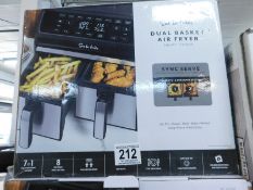 1 BOXED SUR LA TABLE DUAL BASKET AIR FRYER, 7.6L RRP Â£129