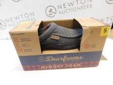 1 BRAND NEW BOXED PAIR OF DEARFOAMS MENS SIZE S MEMORY FOAM SLIPPERS RRP Â£34.99