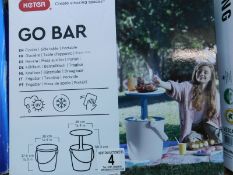 1 BOXED KETER GO BAR COOLER WITH HANDLE AND POP UP OUTDOOR TABLE RRP Â£39