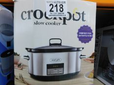 1 BOXED CROCK-POT SLOW COOKER - STAINLESS STEEL RRP Â£69