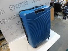 1 AMERICAN TOURISTER LARGE HARDSIDE SPINNER CASE IN FARK BLUE RRP Â£79 (1 WHEEL MISSING)