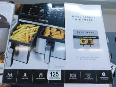 1 BOXED SUR LA TABLE DUAL BASKET AIR FRYER, 7.6L RRP Â£129