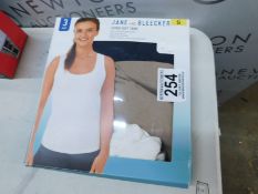 1 BOXED PACK OF 3 JANE AND BLEECKER SUPER SOFT TANKS SIZE S RRP Â£22.99