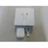 1 BOXED APPLE AIRPODS WITH CHARGING CASE MODEL MV7N2ZM/A RRP Â£139.99 (POWER ON WORKING)
