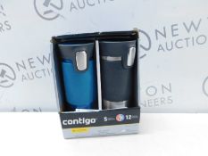 1 BOXED SET OF 2 CONTIGO AUTOSEAL SPILL-PROOF TRAVEL MUG RRP Â£29