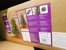 1 BOXED 4FT (1.2M) PRE-LIT SLIM ASPEN ARTIFICIAL CHRISTMAS TREE WITH 240 COLOUR CHANGING MICRO LED