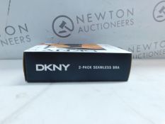 1 BRAND NEW BOXED DKNY WOMEN'S SEAMLESS RIB KNIT 2 PACK BRALETTE SIZE M RRP Â£24.99