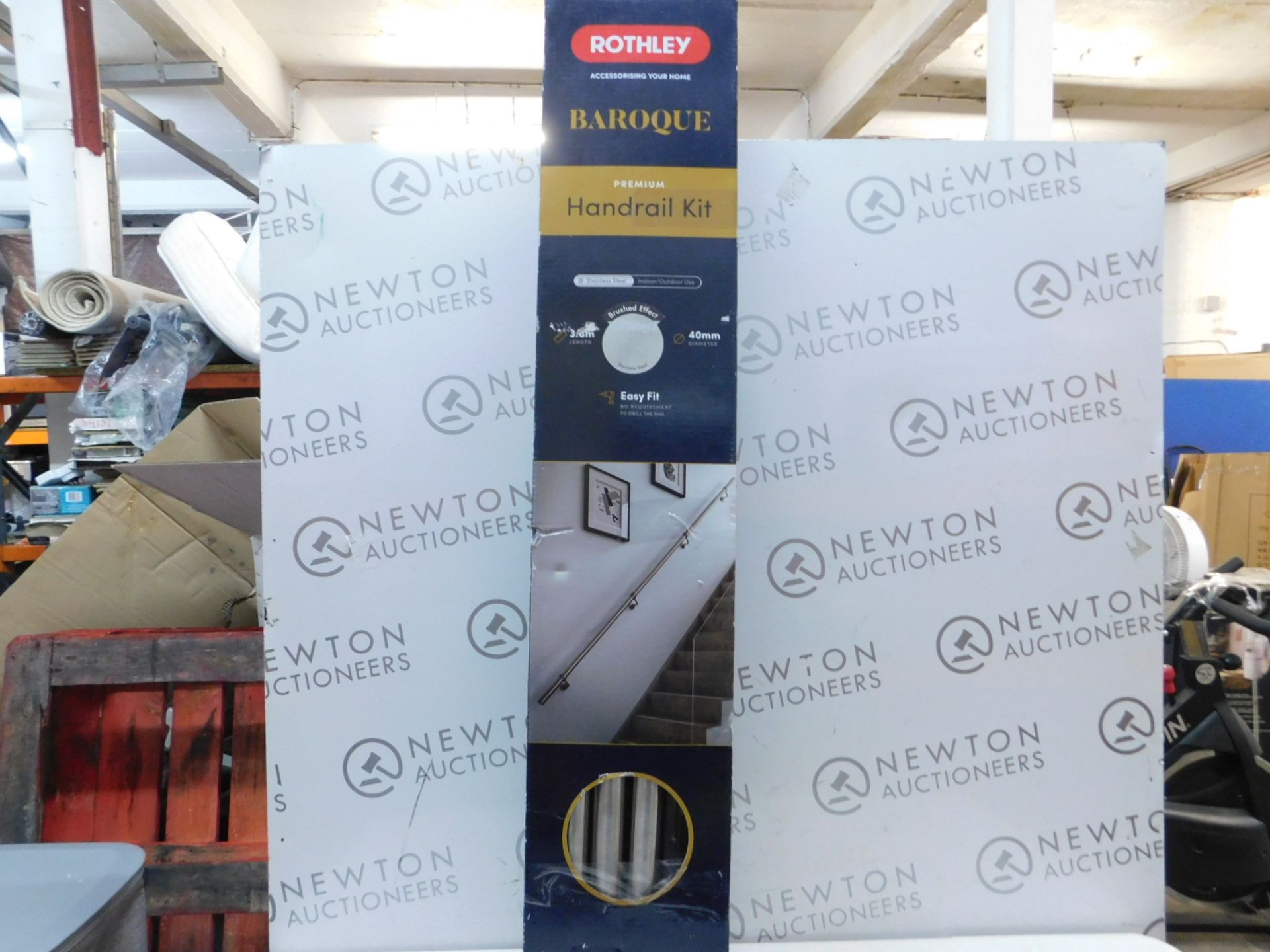 1 BOXED ROTHLEY BRUSHED STAINLESS STEEL HANDRAIL KIT 3.6M RRP Â£149