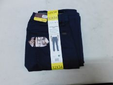 1 BRAND NEW PAIR OF MENS JACHS NEW YORK STRETCH SATEEN PANTS SIZE 32X34 RRP Â£29