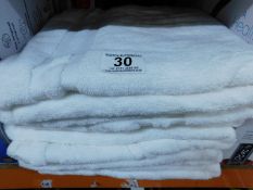 1 SET OF 6 GRANDEUR 100% COTTON HOSPITALITY BATH TOWELS RRP Â£49