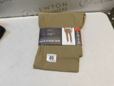 1 BRAND NEW MENS WEATHERPROOF VINTAGE FLEX FLATFRONT PANTS IN BEIGE SIZE 34X30 RRP Â£39