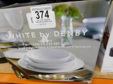 1 BOXED DENBY WHITE PIECE TABLEWARE SET RRP Â£179.99