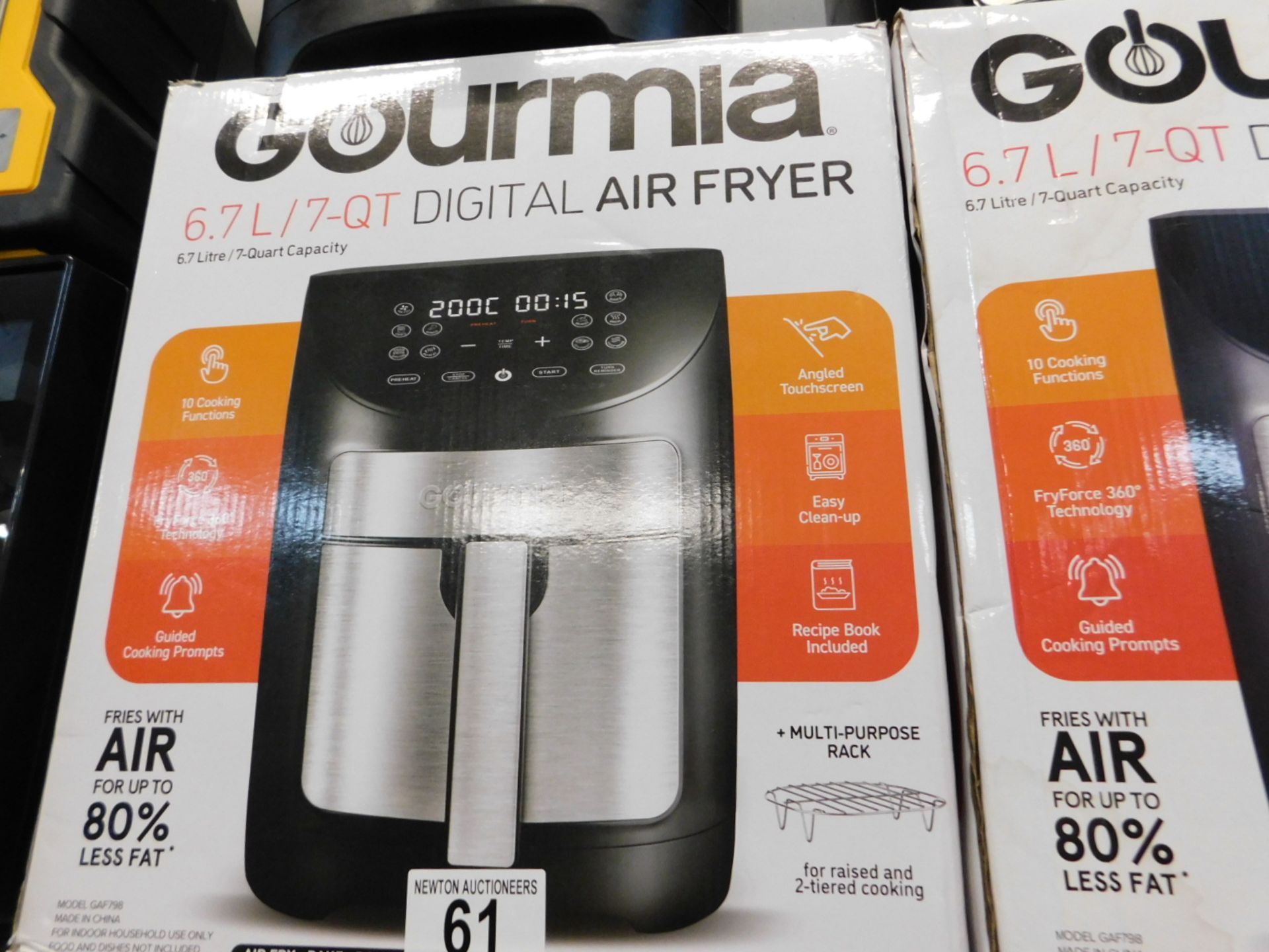 1 BOXED GOURMIA 6.7L DIGITAL AIR FRYER RRP Â£89.99