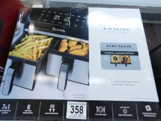 1 BOXED SUR LA TABLE DUAL BASKET AIR FRYER, 7.6L RRP Â£129