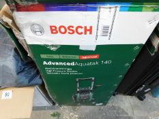 1 BOXED BOSCH ADVANCED AQUATAK 140 HIGH-PRESSURE WASHER 240V RRP Â£199