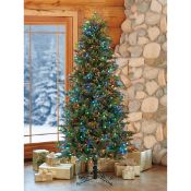 1 BOXED 6FT 5 INCH (1.9M) PRE-LIT SLIM ASPEN ARTIFICIAL CHRISTMAS TREE WITH 450 COLOUR CHANGING