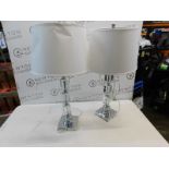 1 PAIR OF SYDNEE CRYSTAL CUBE TABLE LAMPS RRP Â£49